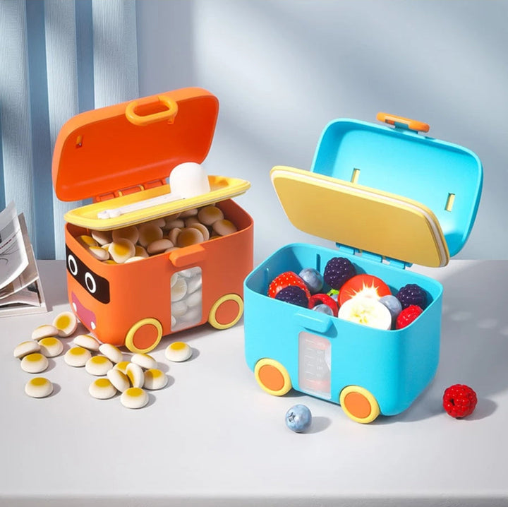 SUNSHINE PORTABLE MILK CONTAINER SCHOOL BUS ORANGE (FISH)