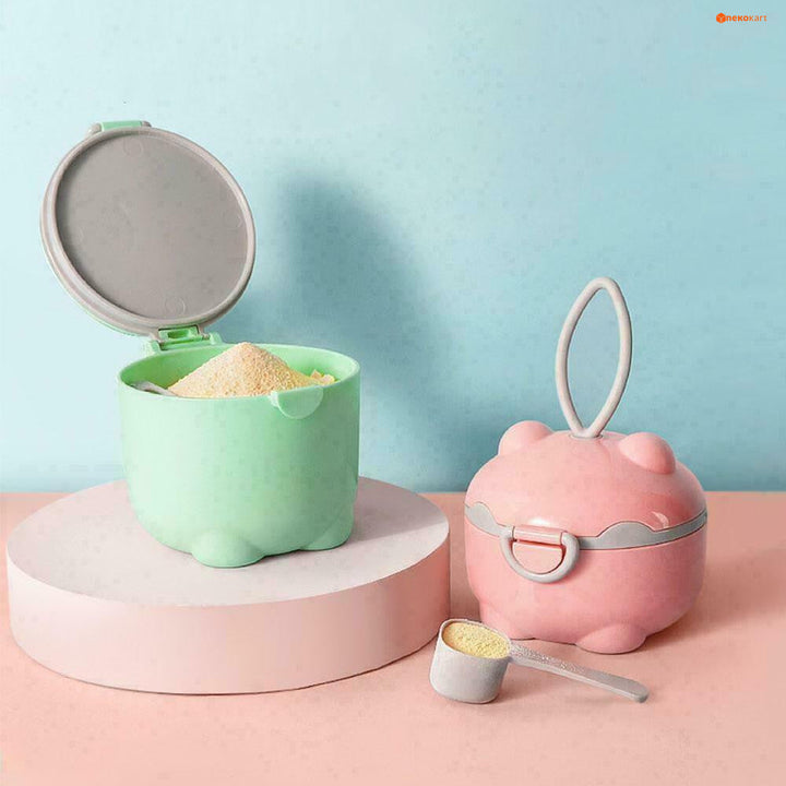 SUNSHINE PORTABLE MILK CONTAINER DUCK PEACH (FISH)