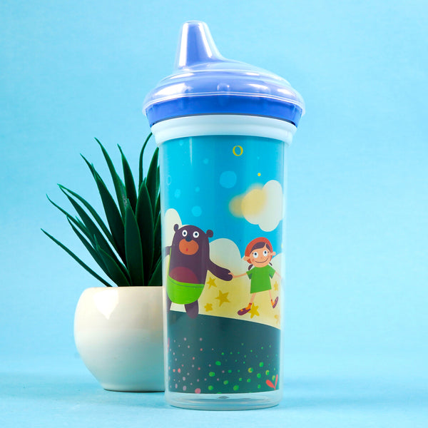 Kids Double Layer Thermal Water Bottle Sky Blue Ml - Sunshine