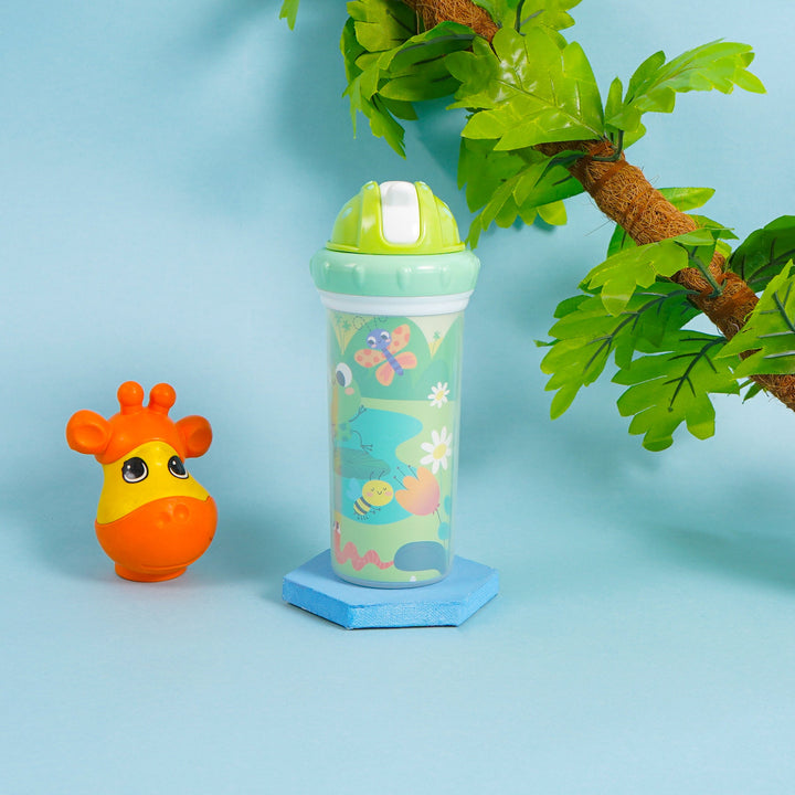 SUNSHINE KIDS WATER BOTTLE THERMAL DOUBLE LAYER GREEN (MUMLOVE)