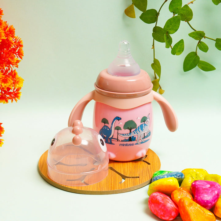SUNSHINE BABY FEEDER DINOSAUR PINK 210ML