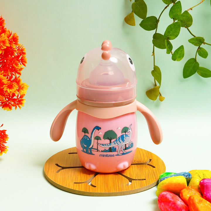 SUNSHINE BABY FEEDER DINOSAUR PINK 210ML