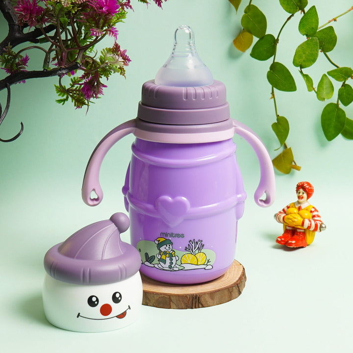 SUNSHINE BABY FEEDER SNOW MAN PURPLE 330ML
