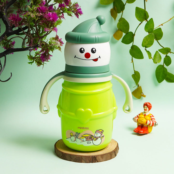SUNSHINE BABY FEEDER SNOW MAN GREEN 330ML