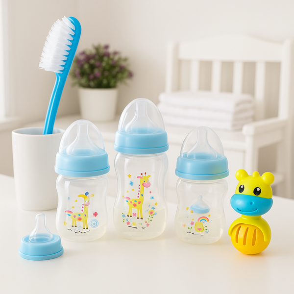 Baby Feeding Starter Set Pack Of 6 Blue Ml - Sunshine