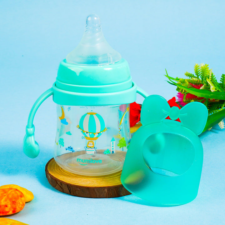 SUNSHINE BABY FEEDER BOWKNOT GREEN 150ML MUMLOVE (SVB-1-H)