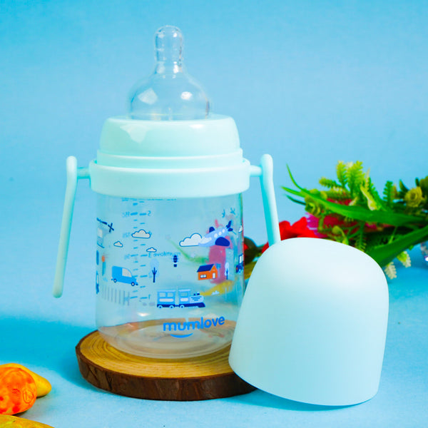 SUNSHINE BABY FEEDER LIGHT BLUE 180ML MUMLOVE (SV-4-H)