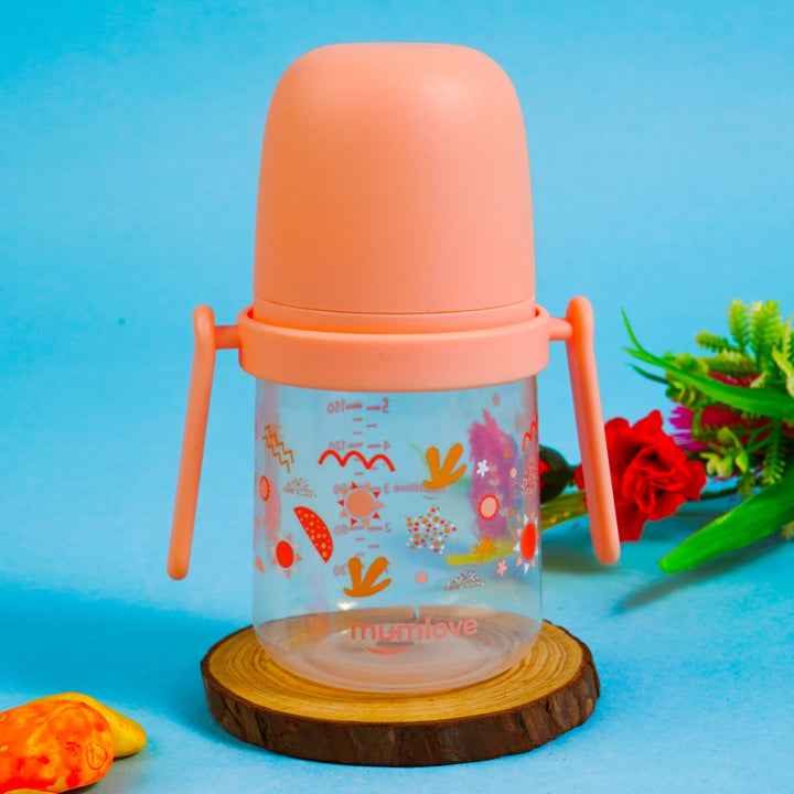 SUNSHINE BABY FEEDER PEACH 180ML MUMLOVE (SV-4-H)