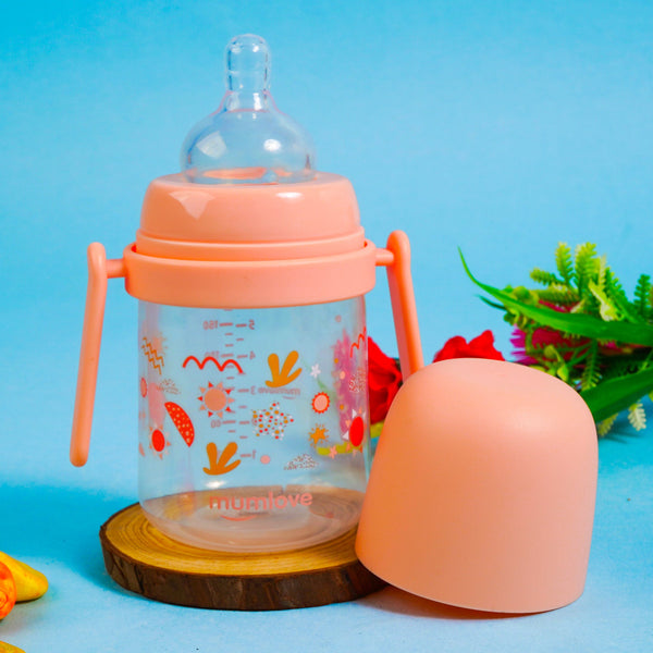 SUNSHINE BABY FEEDER PEACH 180ML MUMLOVE (SV-4-H)