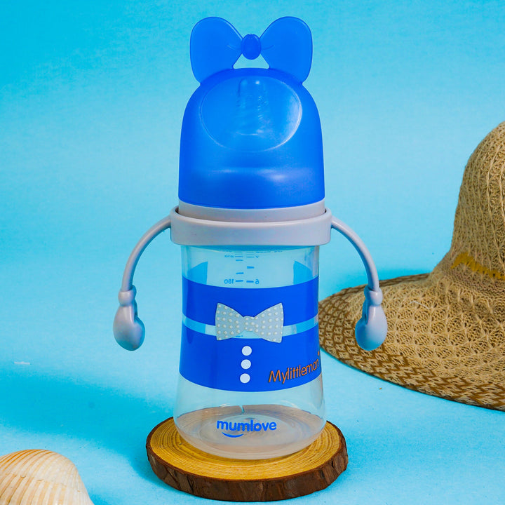 SUNSHINE BABY FEEDER BOWKNOT BLUE 240ML MUMLOVE (SVB-2-H)