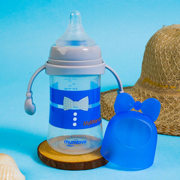 SUNSHINE BABY FEEDER BOWKNOT BLUE 240ML MUMLOVE (SVB-2-H)
