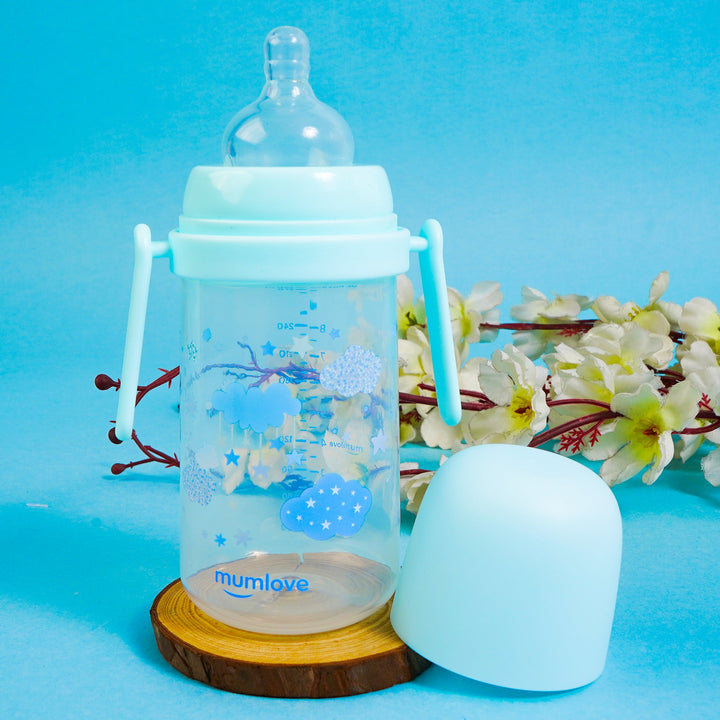 SUNSHINE BABY FEEDER LIGHT BLUE 280ML MUMLOVE (SV-5-H)