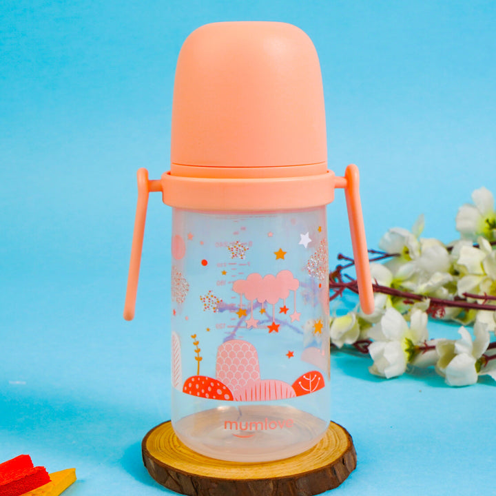 SUNSHINE BABY FEEDER PEACH 280ML MUMLOVE (SV-5-H)