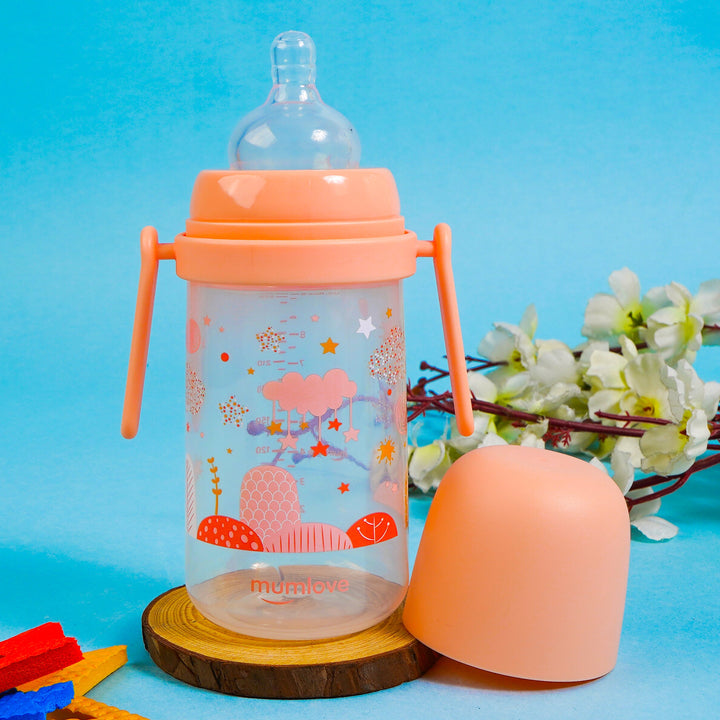 SUNSHINE BABY FEEDER PEACH 280ML MUMLOVE (SV-5-H)