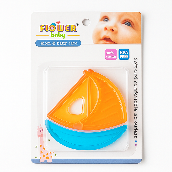SUNSHINE TRANING TEETHER FLOWER BOAT RED & BLUE