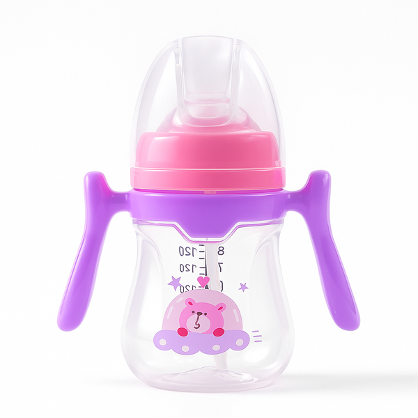 SUNSHINE BABY FEEDER LIGHT PURPLE & PINK 180ML CALIBER 6082