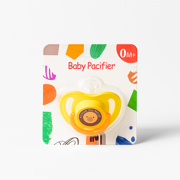 SUNSHINE BABY PACIFIER MULTI CHARACTER YELLOW 8288