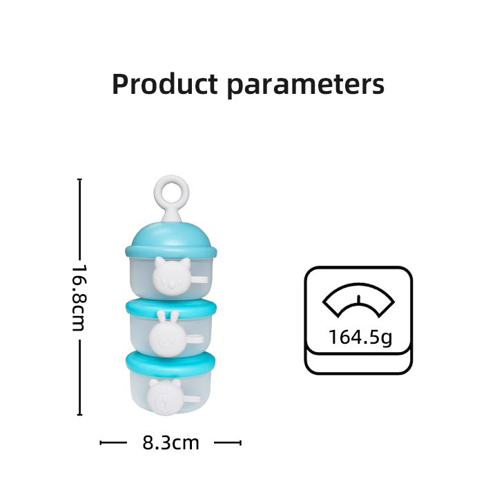 SUNSHINE BABY MILK CONTAINER CAT 3PCS BLUE