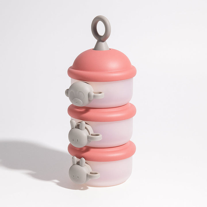 SUNSHINE BABY MILK CONTAINER CAT 3PCS  PEACH