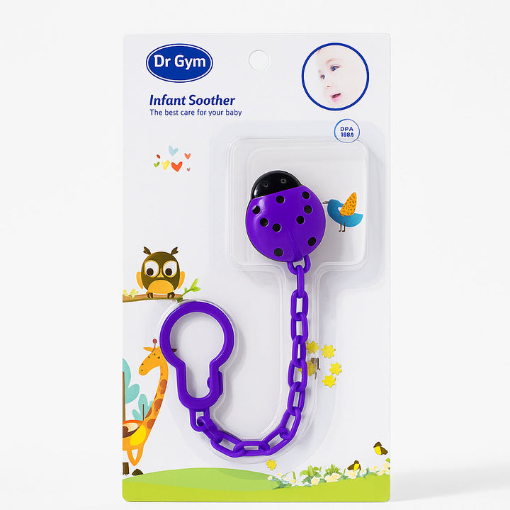 SUNSHINE BABY PACIFIER & SOOTHER LADYBIRD PURPLE (DR GYM DG-1125)