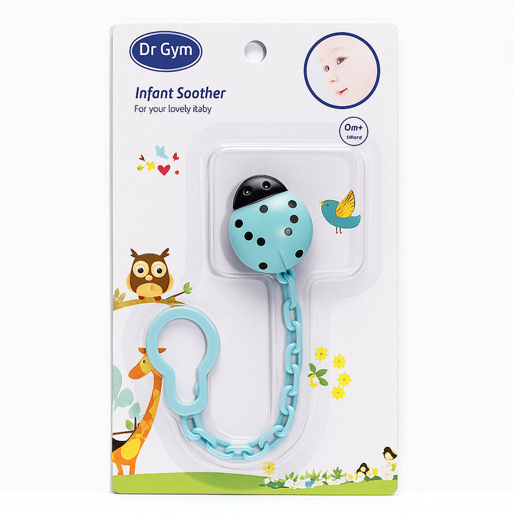 SUNSHINE BABY PACIFIER & SOOTHER LADYBIRD LIGHT BLUE  (DR GYM DG-1125)