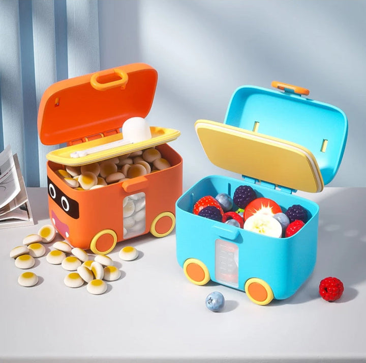 SUNSHINE PORTABLE MILK CONTAINER SCHOOL BUS PINK (FISH)