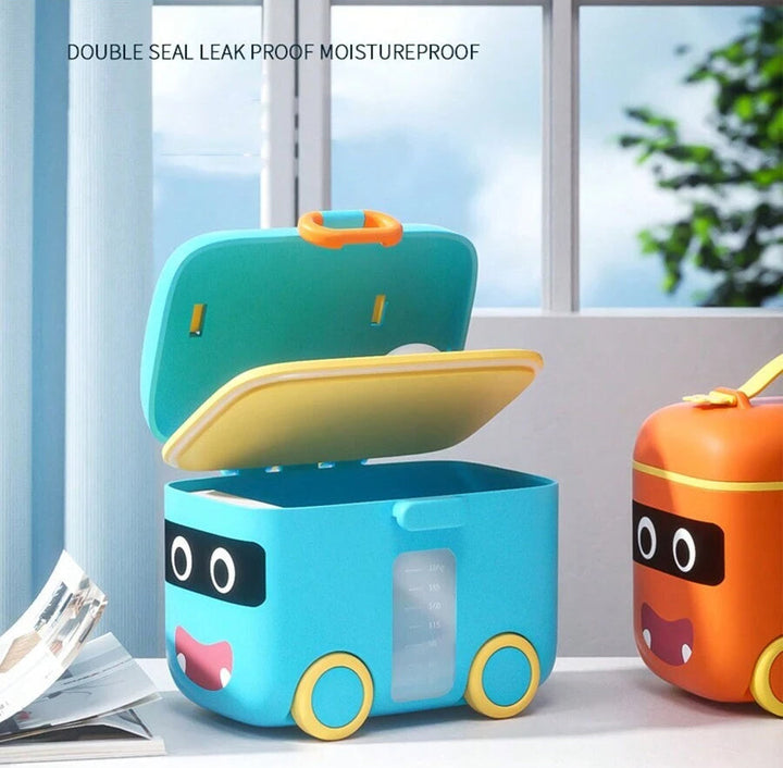 SUNSHINE PORTABLE MILK CONTAINER SCHOOL BUS PINK (FISH)