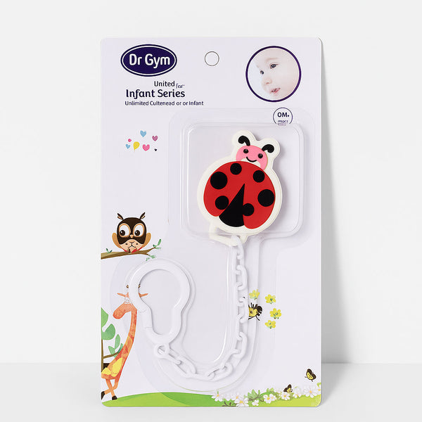 SUNSHINE BABY PACIFIER HOLDER LADYBUG RED DG-1125