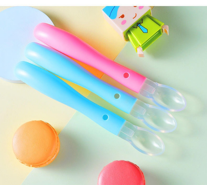 SUNSHINE BABY SILICON FEEDING SPOON GREEN (ZXX:8045)