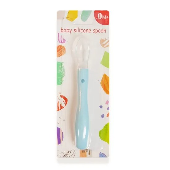 SUNSHINE BABY SILICON FEEDING SPOON BLUE (ZXX:8045)