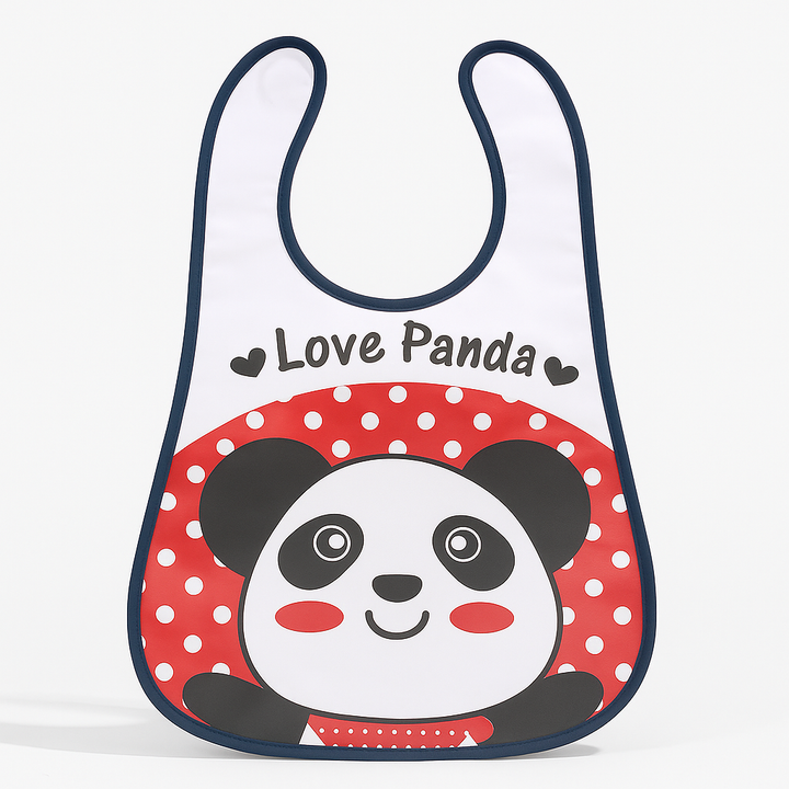 SUNSHINE BABY PLASTIC BIB PANDA BLACK