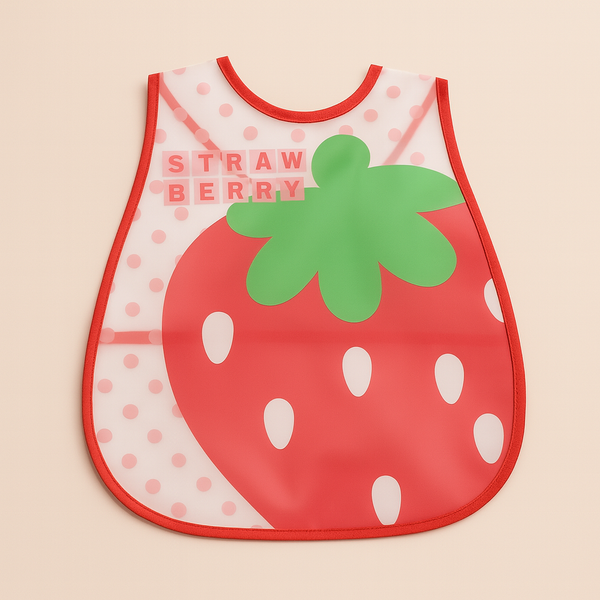 SUNSHINE BABY PLASTIC BIB STRAWBERY RED