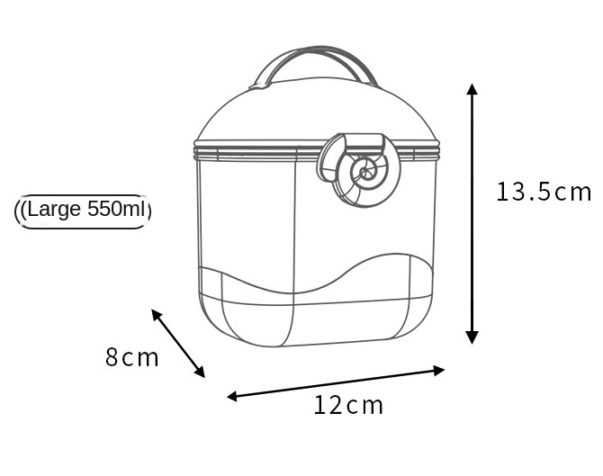 SUNSHINE BABY MILK CONTAINER ORANGE 550ML