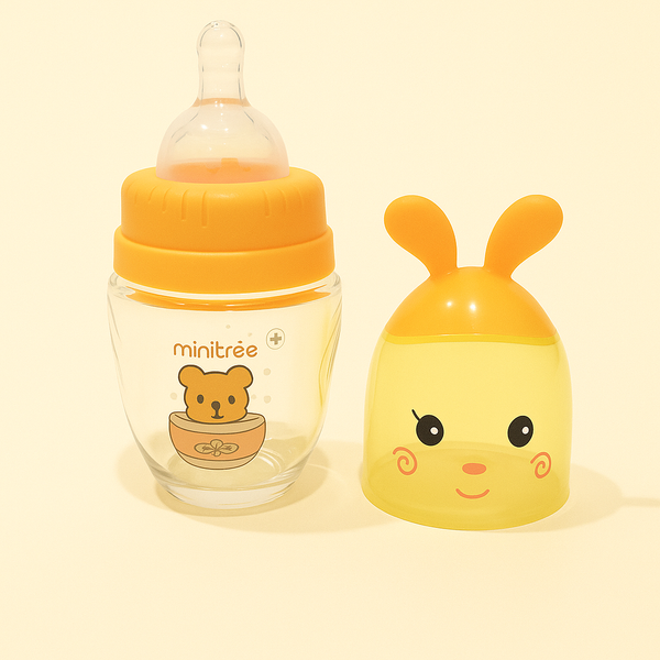 SUNSHINE BABY MINITREE FACE GLASS FEEDER YELLOW (120ML)