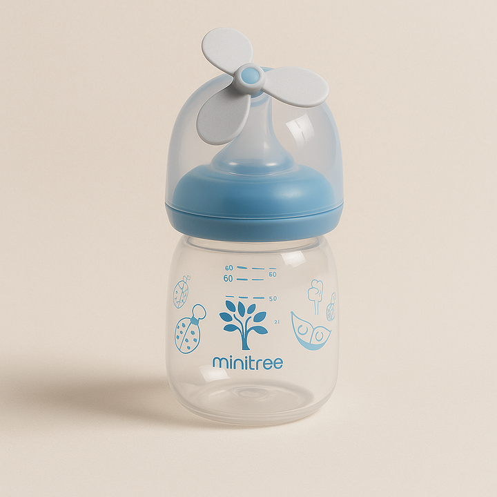 SUNSHINE BABY MINITREE FEEDER WITH FAN NAVY BLUE (60ML) ZR-017FY