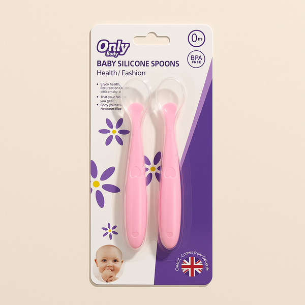 SUNSHINE BABY SILICON SPOON PINK FZ-116