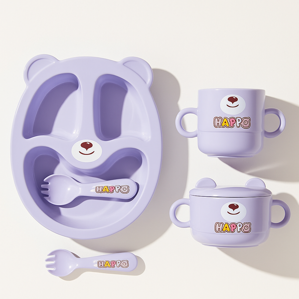 SUNSHINE BABY 5 PCS FEEDING TABLE SET BEAR PURPLE