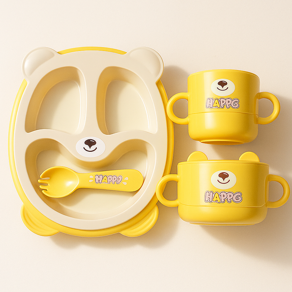 SUNSHINE BABY 5 PCS FEEDING TABLE SET BEAR YELLOW