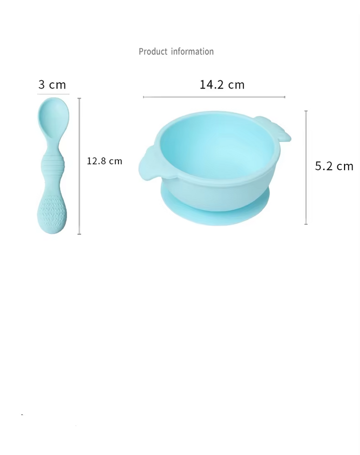 SUNSHINE TABLE WEAR SILICONE 2 PCS BABY GREY