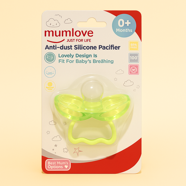 SUNSHINE BABY ANTI DUST SILICON PACIFIER GREEN MUMLOVE