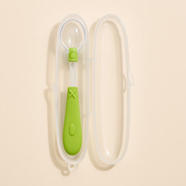 SUNSHINE BABY FEEDING BENDABLE SILICONE SPOON GREEN
