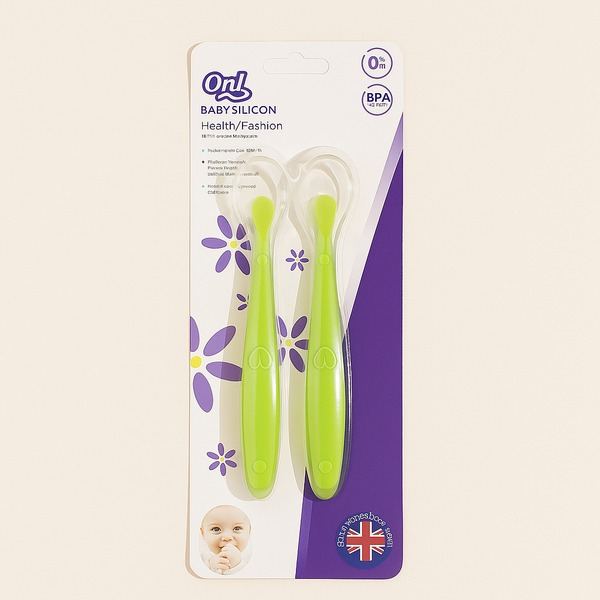 SUNSHINE BABY FEEDING 2 PCS SPOON SET GREEN