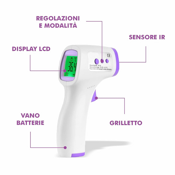 SUNSHINE KIDS INFRARED FOREHEAD THERMOMETER PURPLE (AD801)