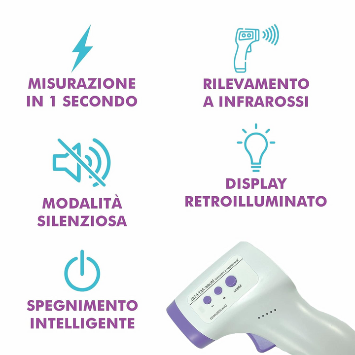 SUNSHINE KIDS INFRARED FOREHEAD THERMOMETER PURPLE (AD801)