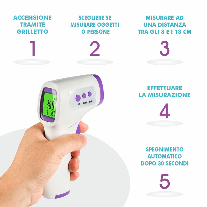 SUNSHINE KIDS INFRARED FOREHEAD THERMOMETER PURPLE (AD801)