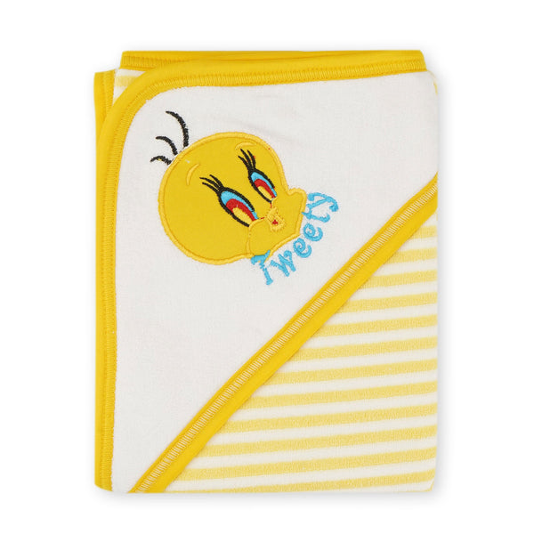 Baby Hooded Towel Stripes Yellow - Sunshine