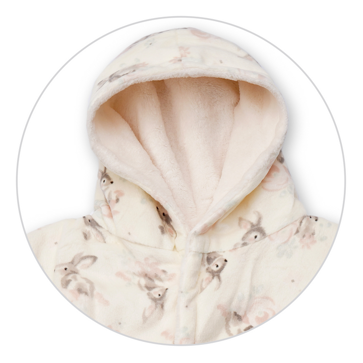 Baby Bathrobe Printed Rabbit (12-18 Months) - Sunshine