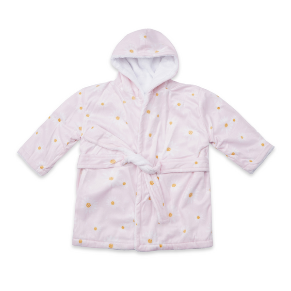 Baby Bathrobe Printed Flowers Pink (12-18 Months) - Sunshine
