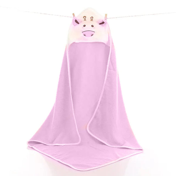 Baby Hooded Bath Towel Character Pink - Sunshine