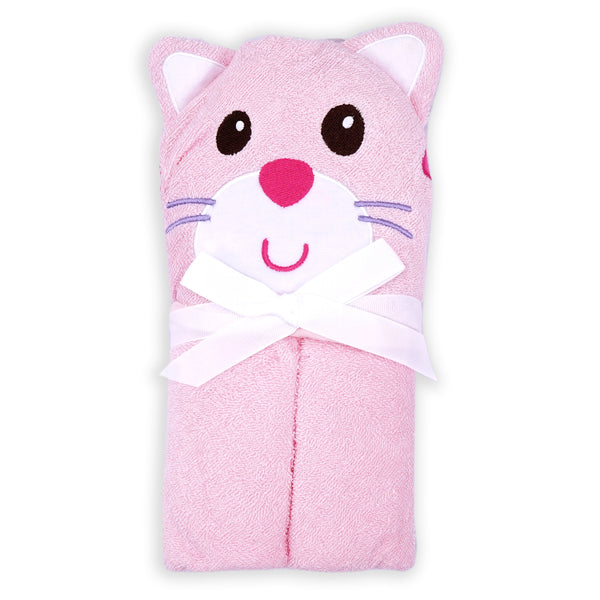 Baby Character Hooded Bath Towel Pink - Sunshine